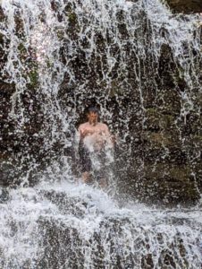 Waterfall Sanchin Training: